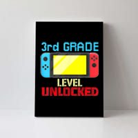 Back To School Video Gamer 3rd Grade Level Unlocked Boy Kids Canvas