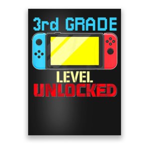 Back To School Video Gamer 3rd Grade Level Unlocked Boy Kids Poster