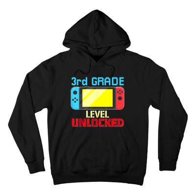 Back To School Video Gamer 3rd Grade Level Unlocked Boy Kids Tall Hoodie