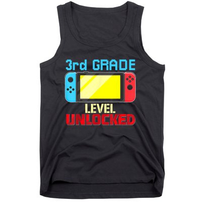 Back To School Video Gamer 3rd Grade Level Unlocked Boy Kids Tank Top