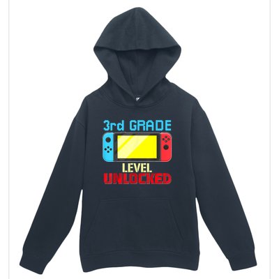 Back To School Video Gamer 3rd Grade Level Unlocked Boy Kids Urban Pullover Hoodie