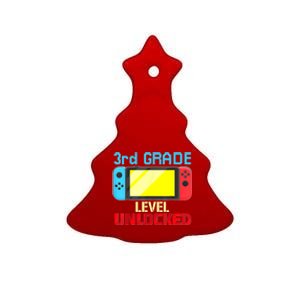 Back To School Video Gamer 3rd Grade Level Unlocked Boy Kids Ceramic Tree Ornament