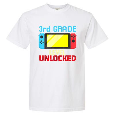 Back To School Video Gamer 3rd Grade Level Unlocked Boy Kids Garment-Dyed Heavyweight T-Shirt