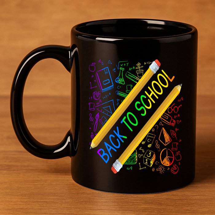 Back To School Happy First Day Of School Teachers Gift 11oz C Handle Ceramic Mug