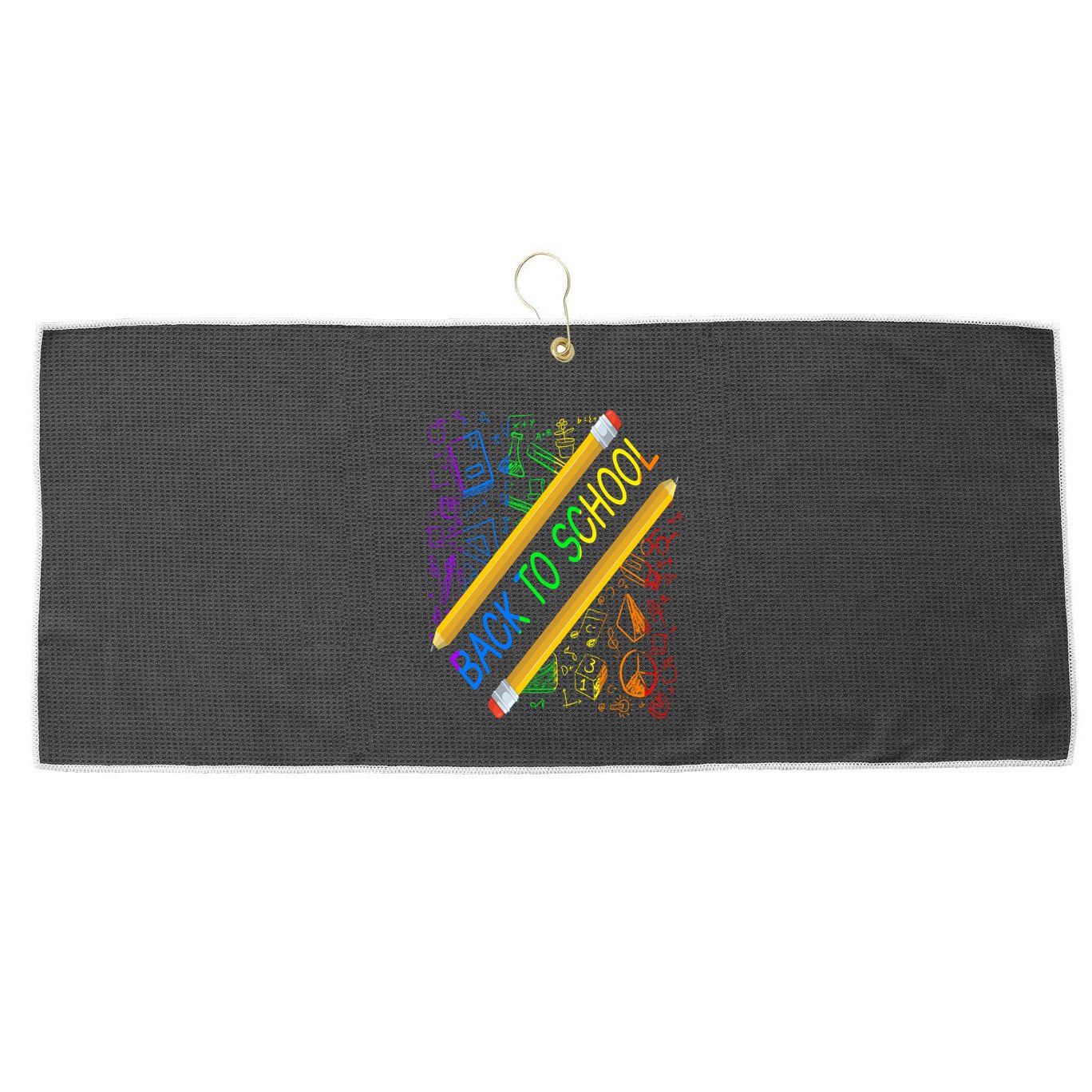 Back To School Happy First Day Of School Teachers Gift Large Microfiber Waffle Golf Towel