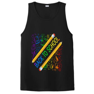 Back To School Happy First Day Of School Teachers Gift PosiCharge Competitor Tank