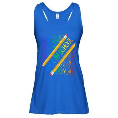 Back To School Happy First Day Of School Teachers Gift Ladies Essential Flowy Tank