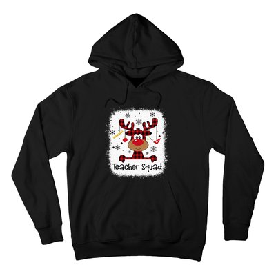 Bleached Teacher Squad Reindeer Funny Teacher Christmas Xmas Hoodie