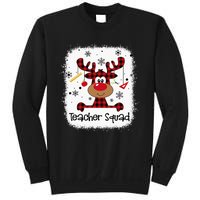 Bleached Teacher Squad Reindeer Funny Teacher Christmas Xmas Sweatshirt