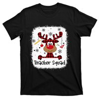 Bleached Teacher Squad Reindeer Funny Teacher Christmas Xmas T-Shirt