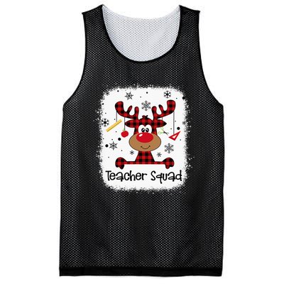 Bleached Teacher Squad Reindeer Funny Teacher Christmas Xmas Mesh Reversible Basketball Jersey Tank