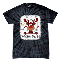 Bleached Teacher Squad Reindeer Funny Teacher Christmas Xmas Tie-Dye T-Shirt