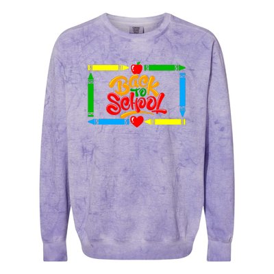 Back To School Funny Colorblast Crewneck Sweatshirt