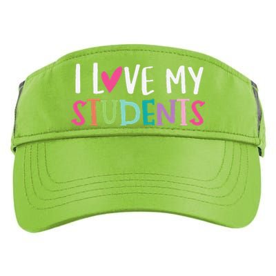 Back To School I Love My Students Teachers Women Adult Drive Performance Visor