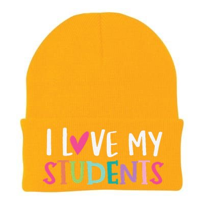 Back To School I Love My Students Teachers Women Knit Cap Winter Beanie