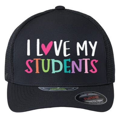 Back To School I Love My Students Teachers Women Flexfit Unipanel Trucker Cap