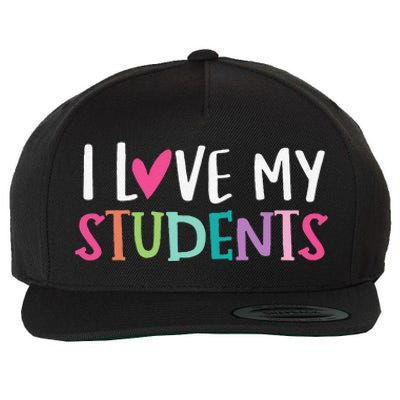 Back To School I Love My Students Teachers Women Wool Snapback Cap