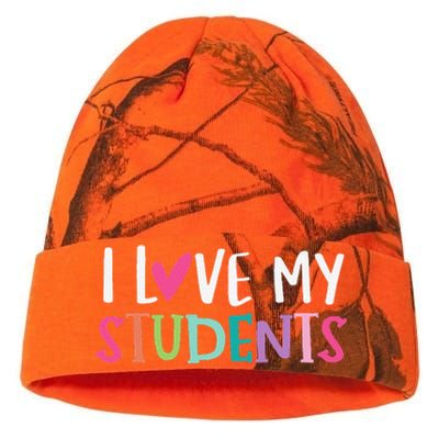 Back To School I Love My Students Teachers Women Kati Licensed 12" Camo Beanie