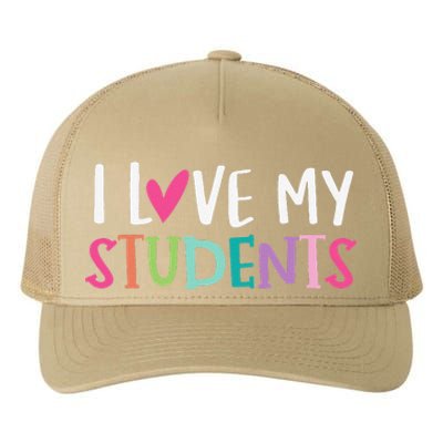 Back To School I Love My Students Teachers Women Yupoong Adult 5-Panel Trucker Hat