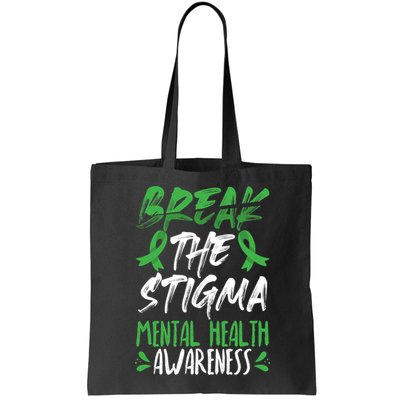 Break The Stigma Green Mental Health Awareness Bag
