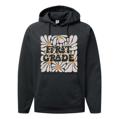 Back To School First Grade Performance Fleece Hoodie