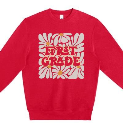 Back To School First Grade Premium Crewneck Sweatshirt