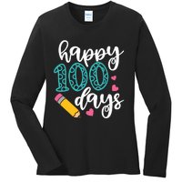 Back To School 100 Days Of School Ladies Long Sleeve Shirt