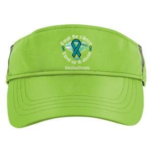 Break The Silence Sexual Assault Awareness Watercolor Gift Adult Drive Performance Visor