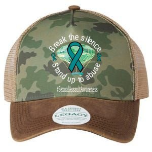 Break The Silence Sexual Assault Awareness Watercolor Gift Legacy Tie Dye Trucker Hat