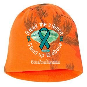 Break The Silence Sexual Assault Awareness Watercolor Gift Kati - Camo Knit Beanie