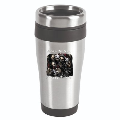 Born To Shit Forced To Wipe Funny Meme 16oz Travel Tumbler
