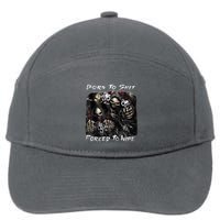 Born To Shit Forced To Wipe Funny Meme 7-Panel Snapback Hat