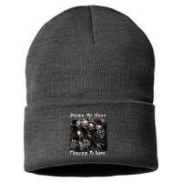 Born To Shit Forced To Wipe Funny Meme Sustainable Knit Beanie