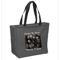 Born To Shit Forced To Wipe Funny Meme Zip Tote Bag