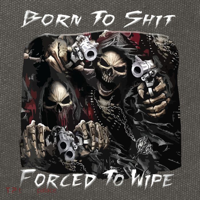 Born To Shit Forced To Wipe Funny Meme Cotton Canvas Backpack