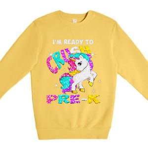 Back To School Im Ready To Crush PreK Unicorn Premium Crewneck Sweatshirt