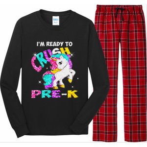 Back To School Im Ready To Crush PreK Unicorn Long Sleeve Pajama Set