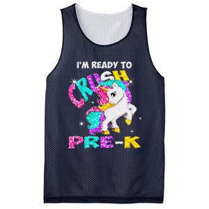 Back To School Im Ready To Crush PreK Unicorn Mesh Reversible Basketball Jersey Tank