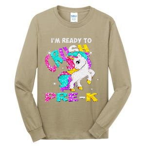 Back To School Im Ready To Crush PreK Unicorn Tall Long Sleeve T-Shirt