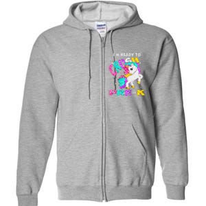 Back To School Im Ready To Crush PreK Unicorn Full Zip Hoodie