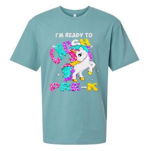 Back To School Im Ready To Crush PreK Unicorn Sueded Cloud Jersey T-Shirt