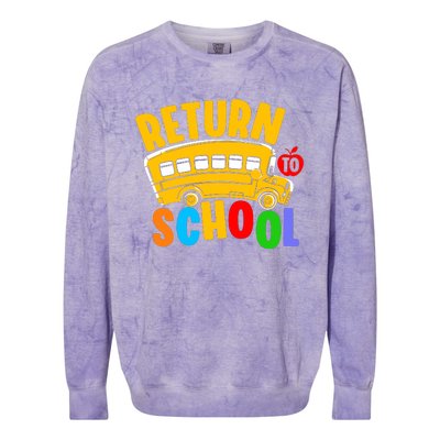 Back To School Return School Colorblast Crewneck Sweatshirt