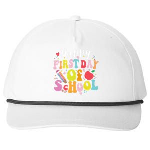 Back To School Teacher Student Happy First Day Of School Snapback Five-Panel Rope Hat