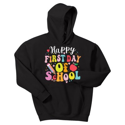 Back To School Teacher Student Happy First Day Of School Kids Hoodie