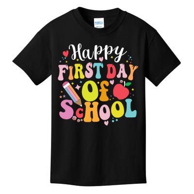 Back To School Teacher Student Happy First Day Of School Kids T-Shirt