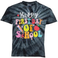 Back To School Teacher Student Happy First Day Of School Kids Tie-Dye T-Shirt