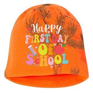 Back To School Teacher Student Happy First Day Of School Kati - Camo Knit Beanie