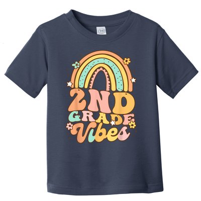 Back To School Second Grade Vibes Student Teacher Rainbow Toddler T-Shirt