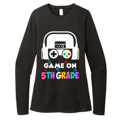 Back To School Game On 5th Grade Funny Gamer Womens CVC Long Sleeve Shirt