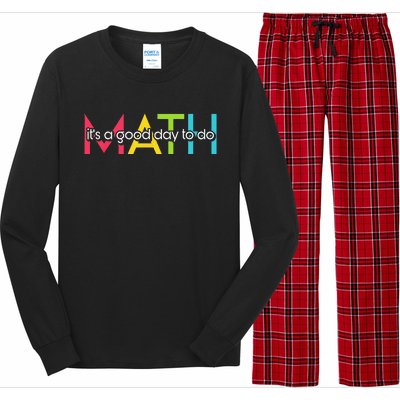 Back To School Its A Good Day To Do Math Teachers Women Funny Long Sleeve Pajama Set